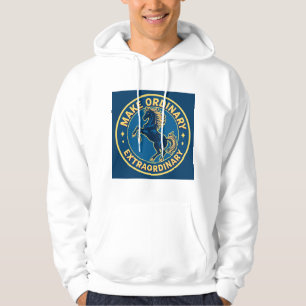 Pferd, das Motivation symbolisiert Hoodie