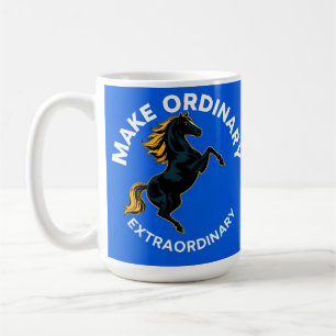 Pferd, das Motivation symbolisiert Kaffeetasse