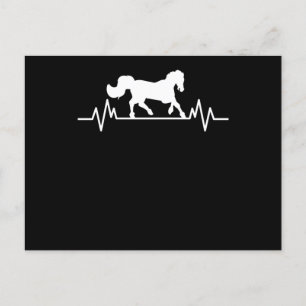 Pferd Design Herzschlag Spaß Reitsport Geschenk Postkarte