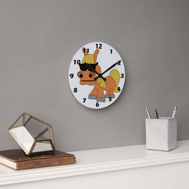 Pferd Design Runde Wanduhr (Büro)