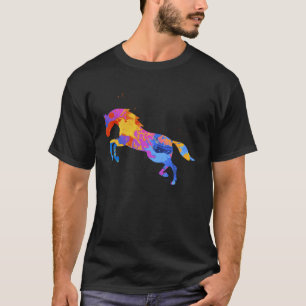 Pferd Designs Bunte Pferdekleidung T-Shirt