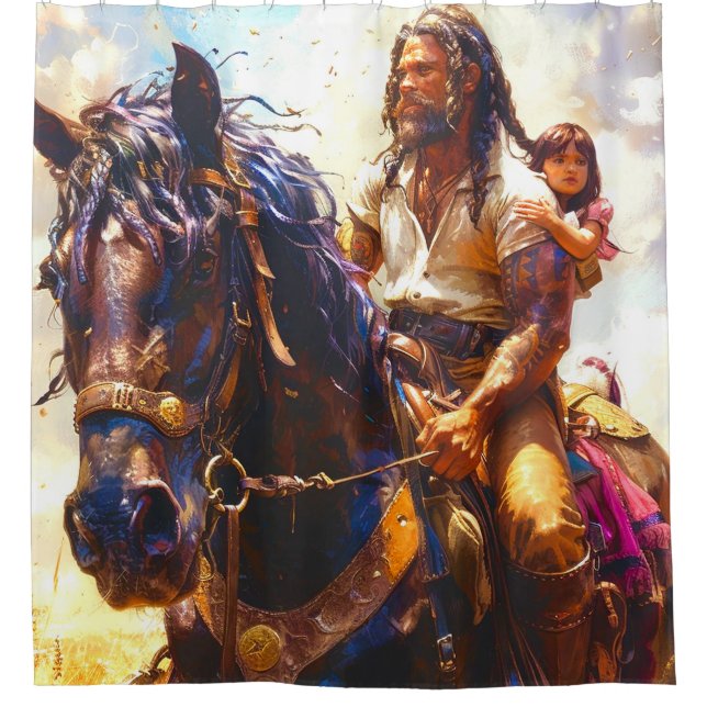 Pferd Duschvorhang (Vorderseite)