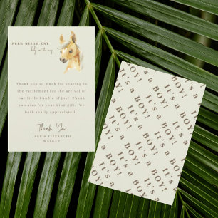 Pferd Es ist eine Boy Baby Dusche Nachricht Vielen Dankeskarte