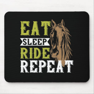 Pferd - Essen Schlafen Reiten Wiederholen Mousepad