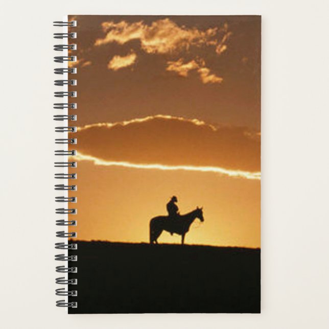 Pferd Foto Equine Atemberaubender Cowboy Sunset Planer (Vorderseite)