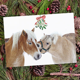 Pferd Frohe Weihnachten Mistletoe Equine Niedlich