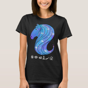 Pferd für Mädchen Grafik Plus Größe Rennen T-Shirt
