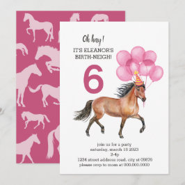 Pferd Geburtstag // Oh, Hay, es ist dein Geburtsne Einladung