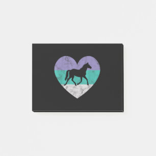 Pferd Geschenk für Frauen & Mädchen Retro Vintage Post-it Klebezettel