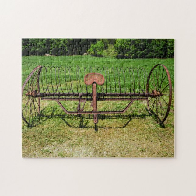 Pferd Gezeichnet Hay Rake Puzzle (Horizontal)
