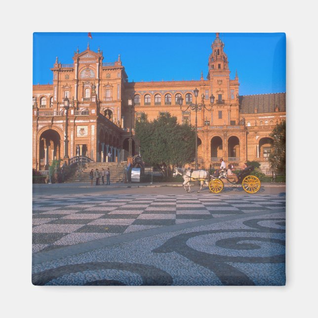 Pferd gezeichnet Kutsche auf der Plaza de Espana i Magnet (Vorne)