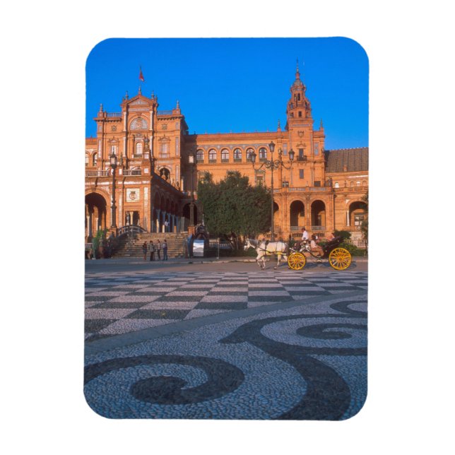 Pferd gezeichnet Kutsche auf der Plaza de Espana i Magnet (Vertikal)