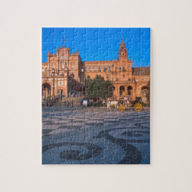 Pferd gezeichnet Kutsche auf der Plaza de Espana i Puzzle (Vertikal)