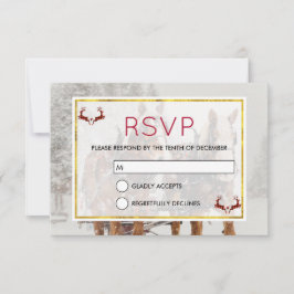 Pferd Gezeichnet Sleigh Weihnachtslandschaft UAWG Einladung