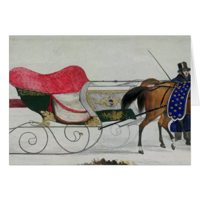 Pferd gezeichneter Sleigh (Vorderseite (Horizontal))