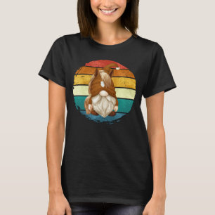 Pferd-Gnom Für Frauen Retro-Sonnenuntergang Für Pf T-Shirt