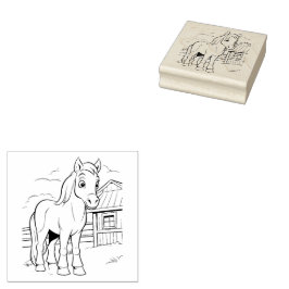 Pferd Gummistempel