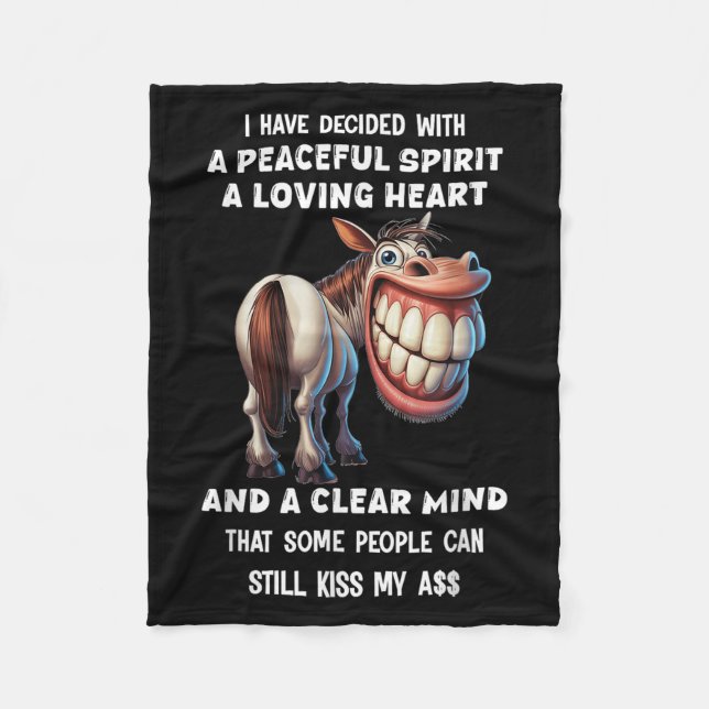 Pferd habe ich mit einem Friedlichen Geist beschlo Fleecedecke (Vorderseite)