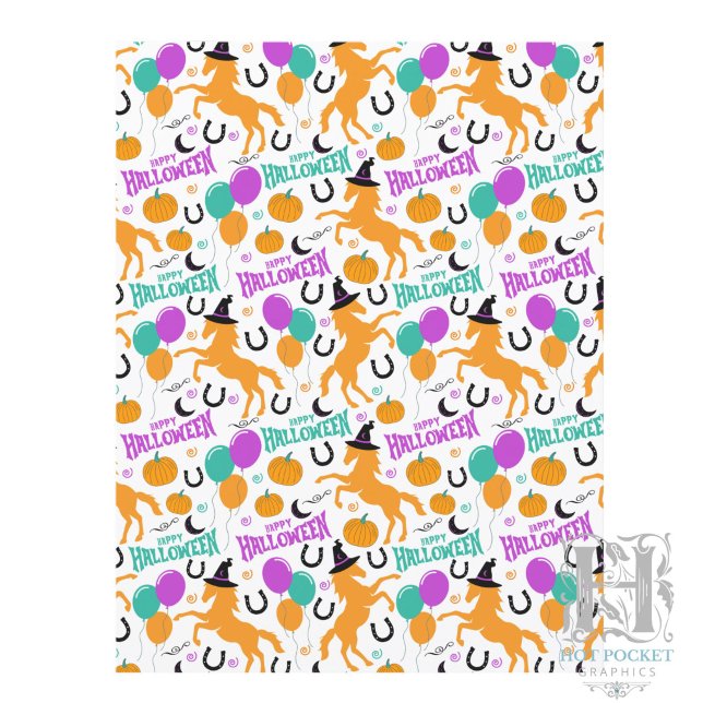 Pferd Halloween Scrapbook Paper in White (Von Creator hochgeladen)