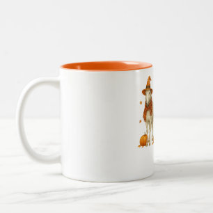 Pferd Herbst   Western Herbst Pferd mit Blättern   Zweifarbige Tasse