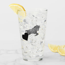 Pferd – Horse neon-pink Glas