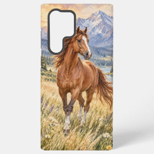 Pferd-Hüllen fürs Handy mit Bergmotiv Samsung Galaxy Hülle
