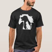 Pferd Hund & Katze Minimalistischer Abstrakter Sil