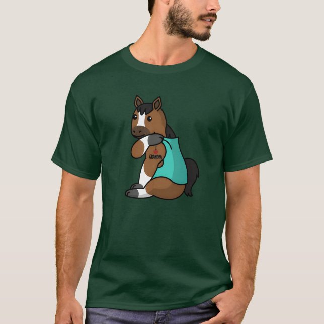 Pferd I Liebe Opa Geschenk T-Shirt (Vorderseite)