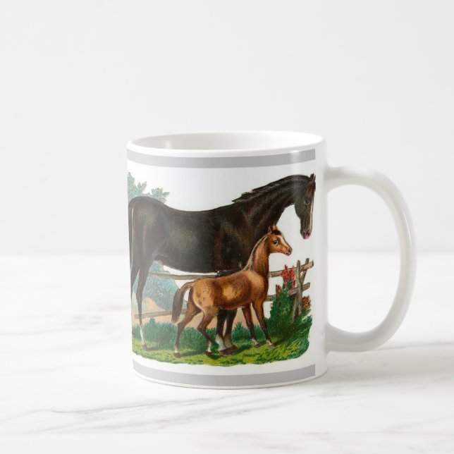 Pferd illustrierte Tasse (Rechts)