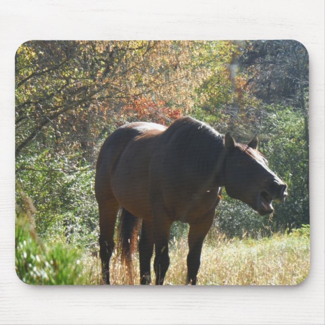Pferd im Herbst Mousepad (Vorne)