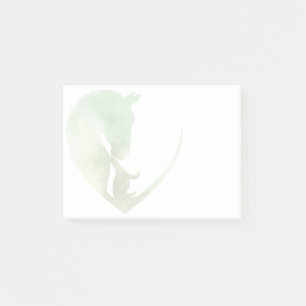 Pferd im Herzen - Grüne Post-it-Hinweise Post-it Klebezettel