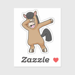 Pferd im Hip Hop Dance Dab Aufkleber