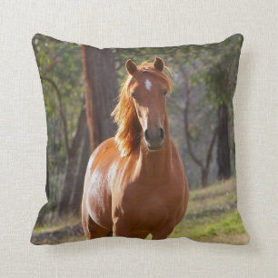 Pferd im Holz Kissen