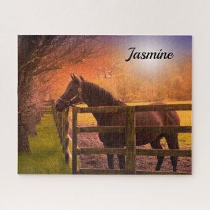 Pferd im Paddock personalisiert Puzzle
