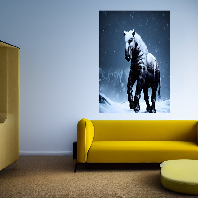 Pferd im Schnee | AI Art Poster (Von Creator hochgeladen)