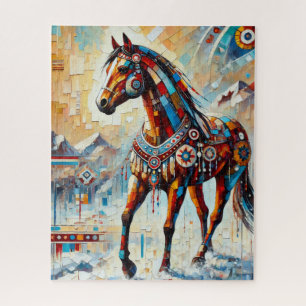 Pferd im Snow 500 Piece Puzzle