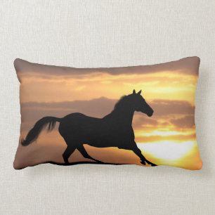 Pferd im Sonnenuntergang Lendenkissen
