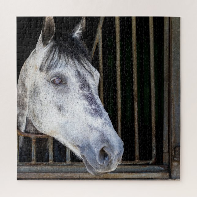 Pferd im Stall Puzzle (Vertikal)