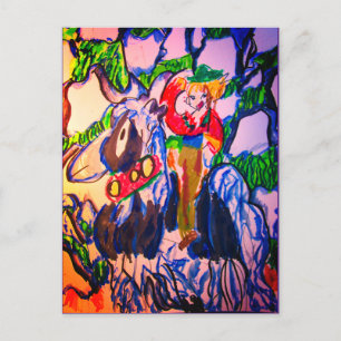 Pferd im Winter Puzzle Foto Block Metall p Postkarte