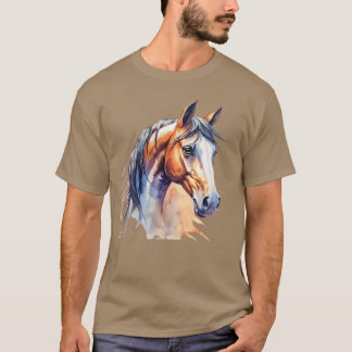 Pferd in Aquarell T-Shirt