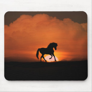 Pferd in der Sunset Mouse Pad Mousepad