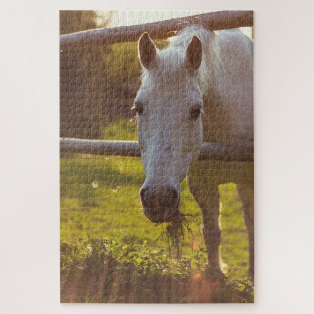 Pferd in der Weide Puzzle (Vertikal)