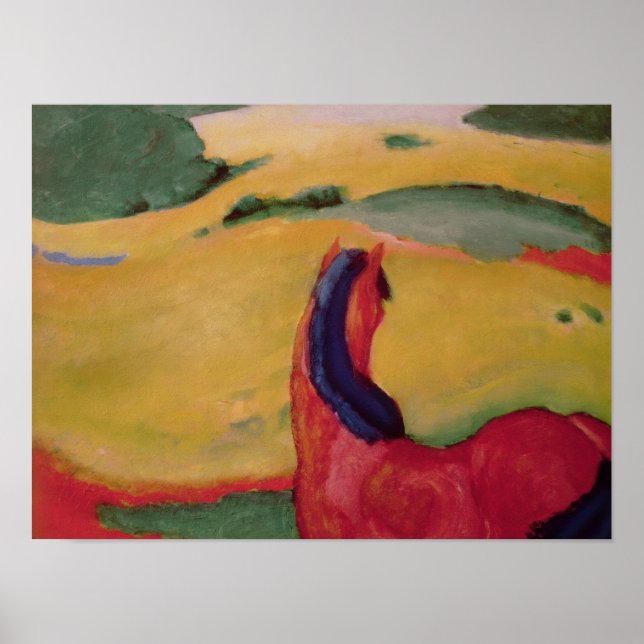 Pferd in einer Landschaft, 1910 Poster (Vorne)