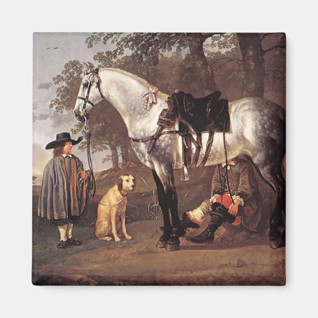 Pferd in einer Landschaft Aelbert Cuyp Magnet (Vorne)