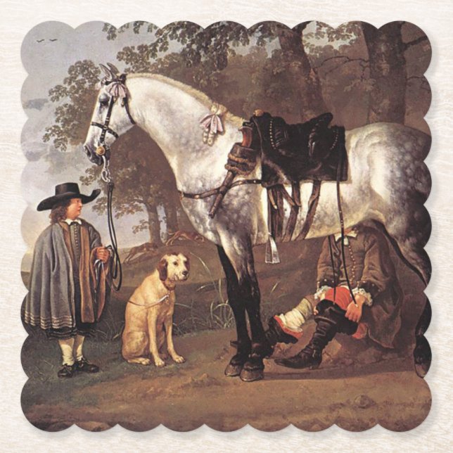 Pferd in einer Landschaft Aelbert Cuyp Untersetzer (Vorderseite)