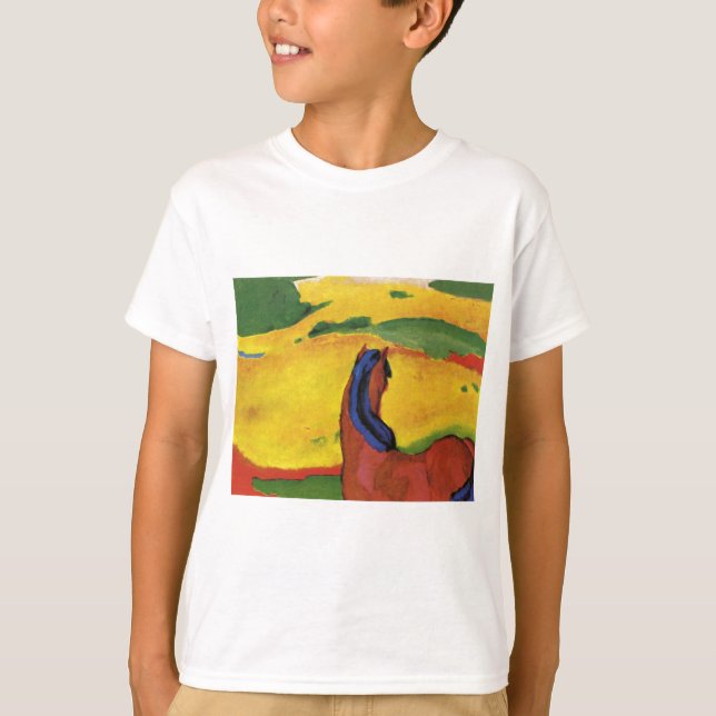 Pferd in einer Landschaft durch Franz Marc T-Shirt (Vorderseite)