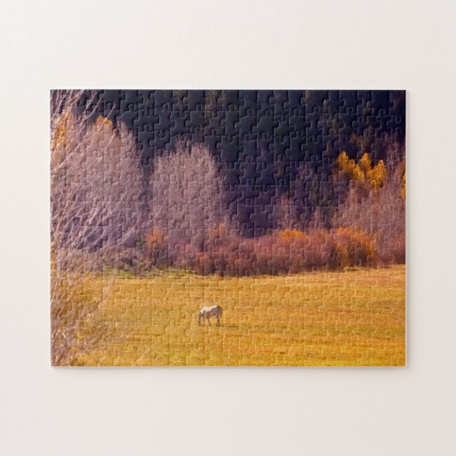 Pferd in Fall I Puzzle (Horizontal)