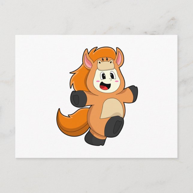 Pferd in Kostüm Postkarte (Vorderseite)