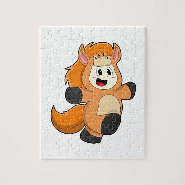 Pferd in Kostüm Puzzle (Vertikal)