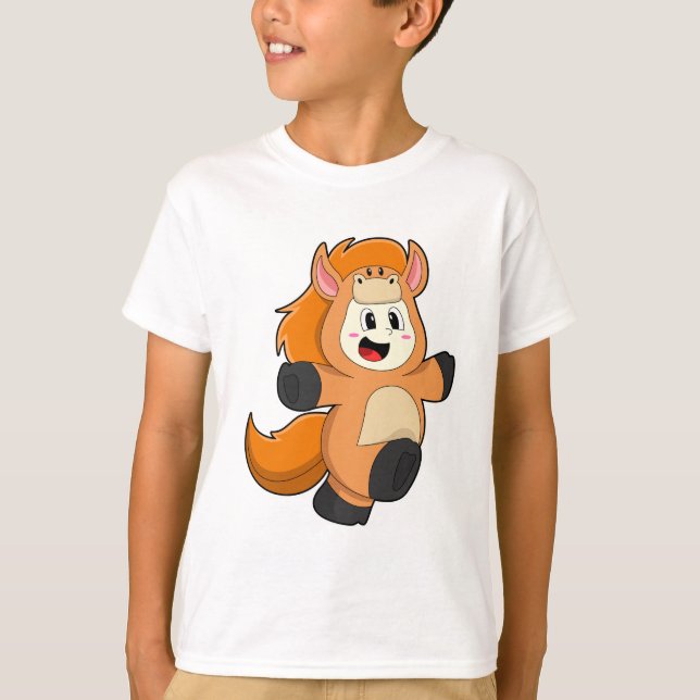 Pferd in Kostüm T-Shirt (Vorderseite)